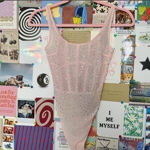 Victoria's Secret Pink Sparkle Bodysuit